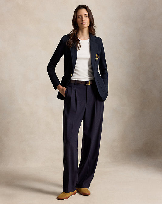 Double-Knit Jacquard Blazer Park Avenue Navy