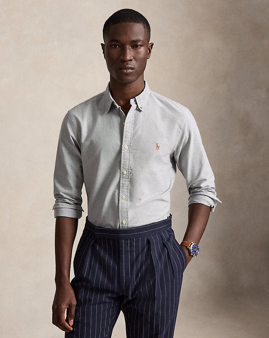 Slim Fit Oxford Shirt Slate