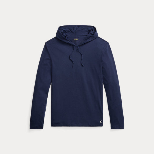 Cotton Jersey Sleep Hoodie Cruise Navy