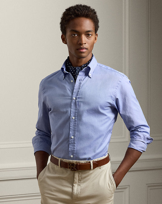Washed Pinpoint Oxford Shirt Blue