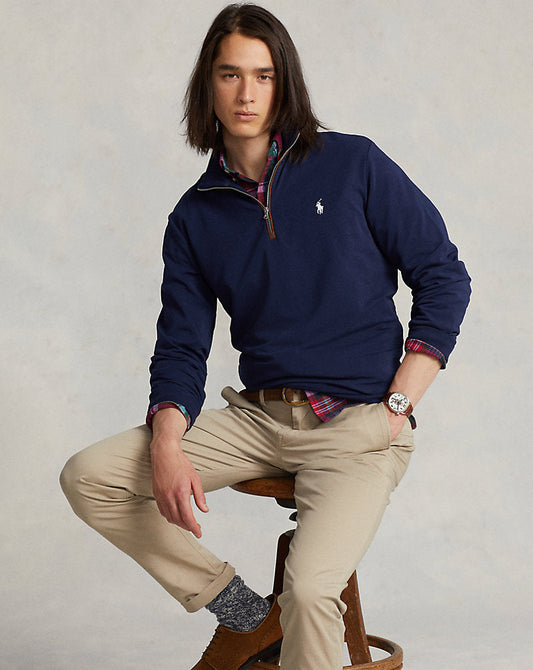 Water-Repellent Terry Sweatshirt Refined Navy