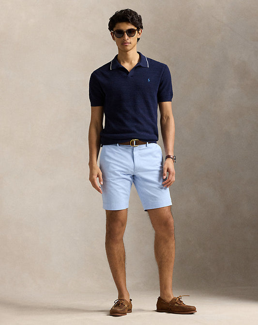 24.1 cm Stretch Slim Fit Chino Short Office Blue