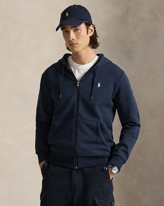 Double-Knit Full-Zip Hoodie Aviator Navy