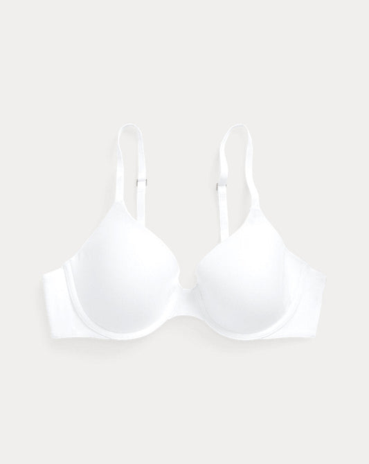 Stretch-Cotton Blend T-Shirt Bra White Cloud
