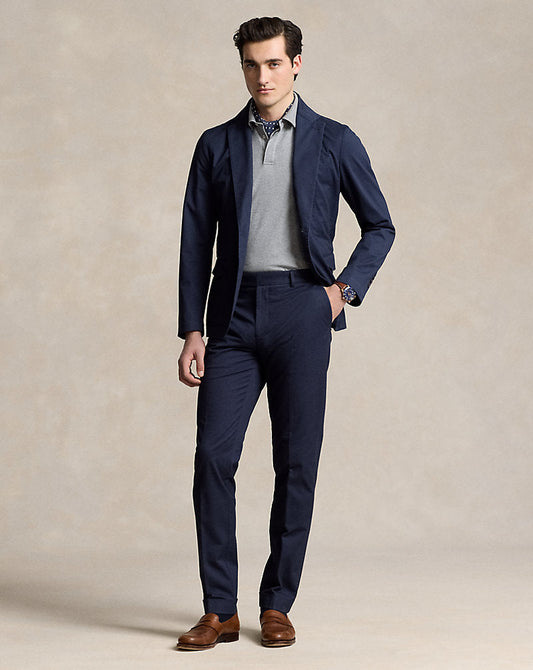 Stretch Chino Suit Trouser Nautical Ink