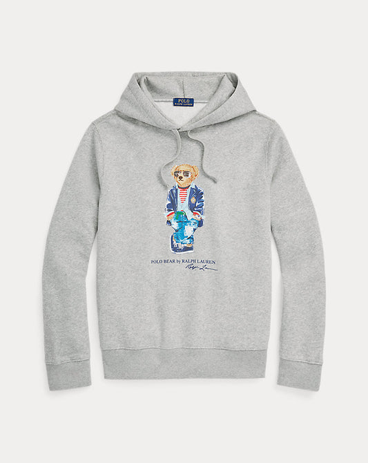 Polo Bear Fleece Hoodie Andover Htr Regatta