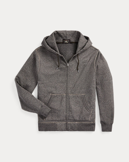 French Terry Full-Zip Hoodie Charcoal Heather