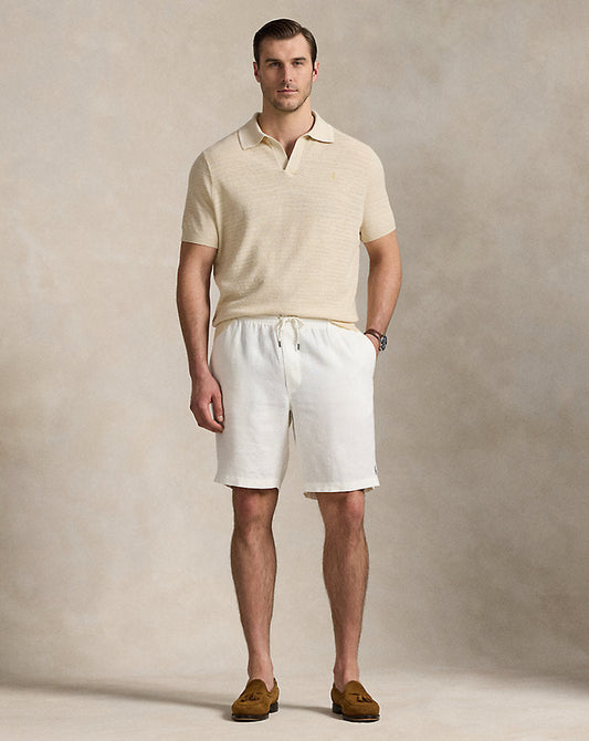 Polo Prepster Linen Short Deckwash White