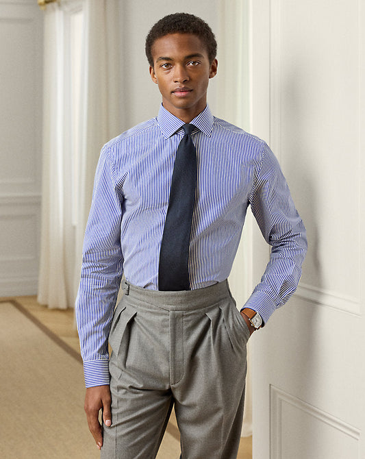Bengal-Stripe Shirt Medium Blue And White