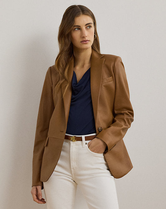 Lambskin Blazer Cuoio Leather
