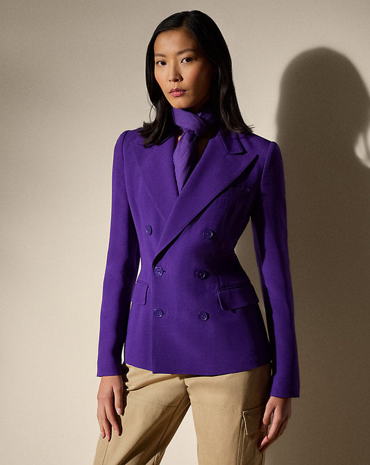 Desmond Wool-Silk Jacket Purple