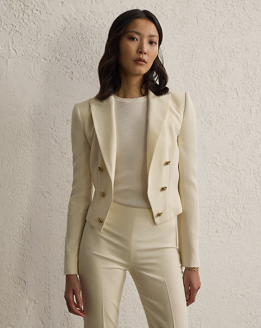 Spencer Wool Crepe Jacket Lux Cream