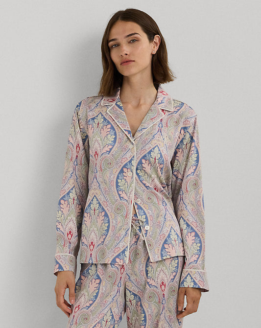 Paisley Cotton-Blend Sateen Sleep Set Multi