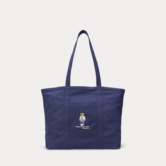Polo Bear Canvas Tote Newport Navy