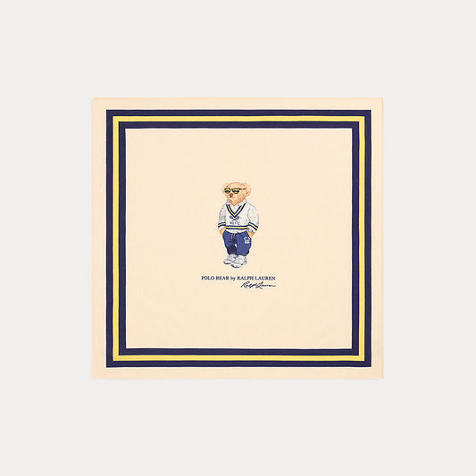 Polo Bear Cotton Bandanna Cream Multi
