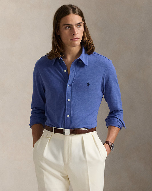 Featherweight Mesh Shirt Faded Royal Hthr