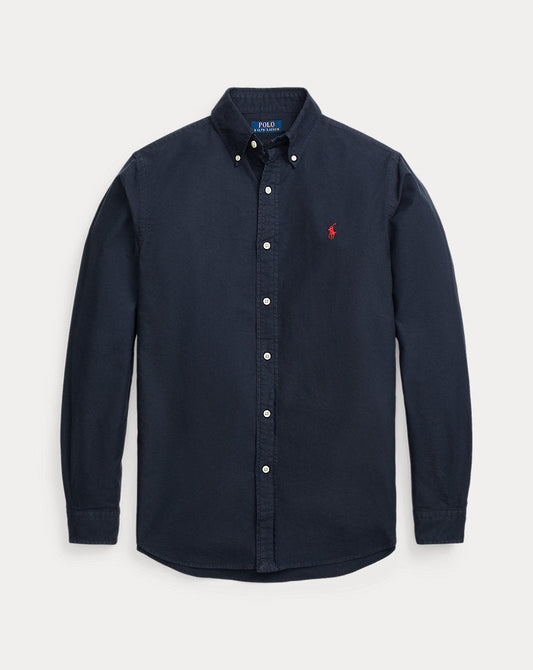 Classic Fit Garment-Dyed Oxford Shirt NAVY