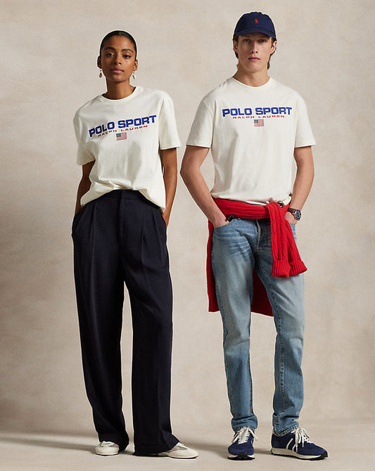 Classic Fit Polo Sport Jersey T-Shirt Clubhouse Cream