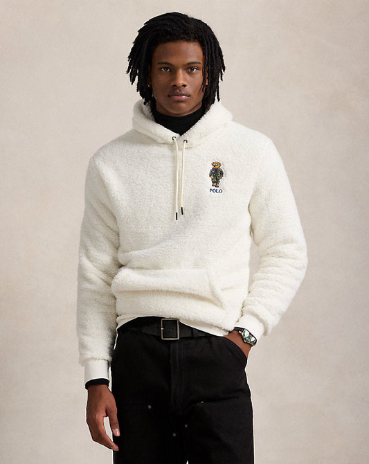 Polo Bear Pile Fleece Hoodie Antq Cream Defender
