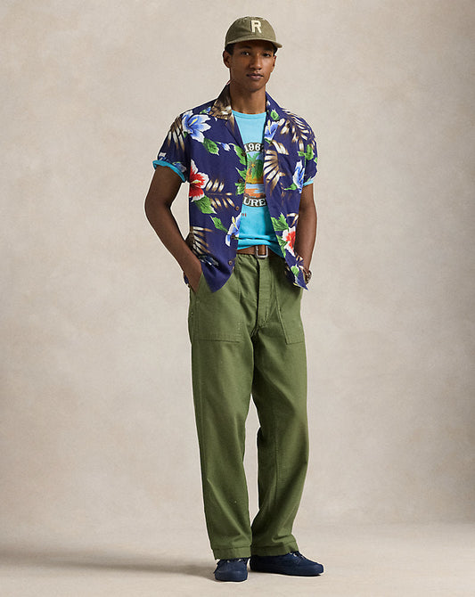 Reverse-Sateen Utility Trouser Garden Trail
