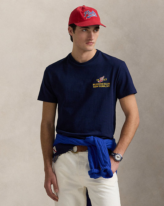Classic Fit Heavyweight Jersey T-Shirt Cruise Navy