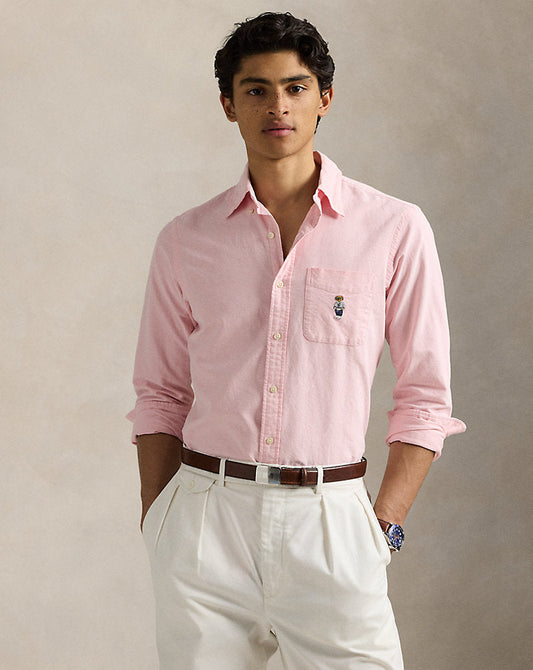 Custom Fit Polo Bear Oxford Shirt Athletic Club Bear