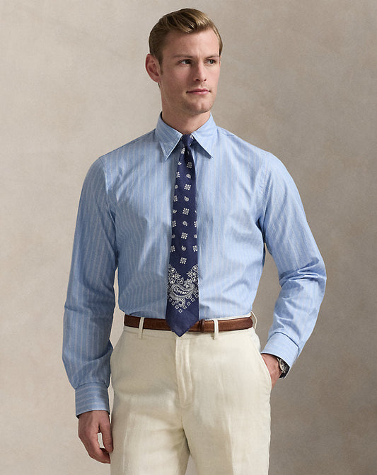 Classic Fit Striped Shirt Blue Dobby Multi