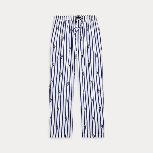 Polo Bear Striped Cotton Pyjama Trouser All Over Bear Stripe