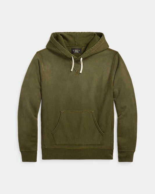 Garment-Dyed Fleece Hoodie Olive