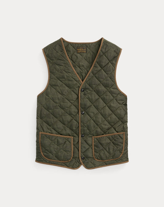 Quilted Liner Gilet Dark Green