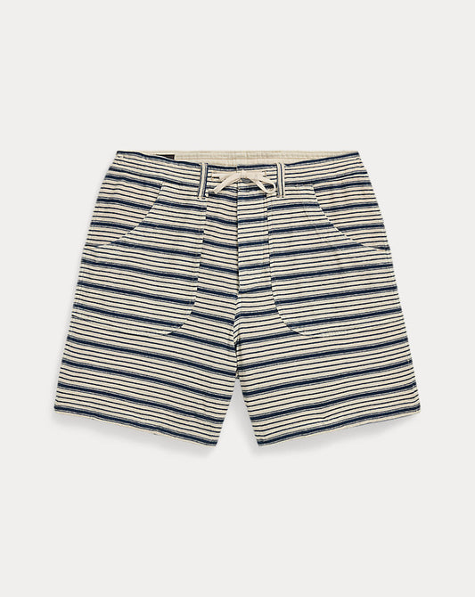 Indigo Striped Jersey Short Cream Multi