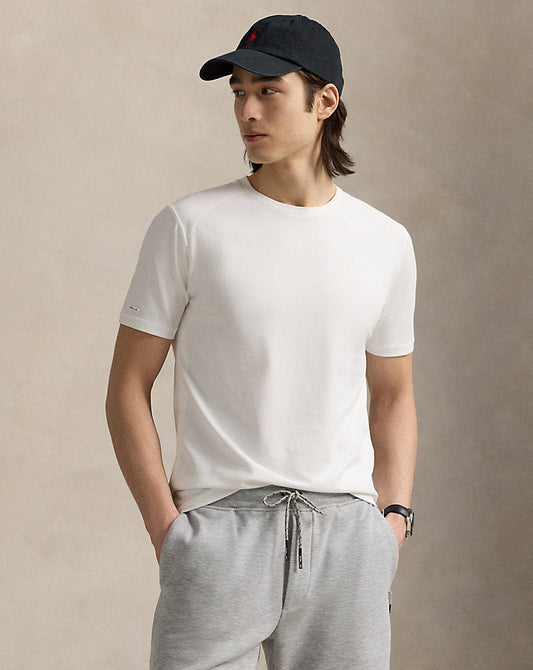 Performance Cotton-Blend Jersey T-Shirt Ceramic White