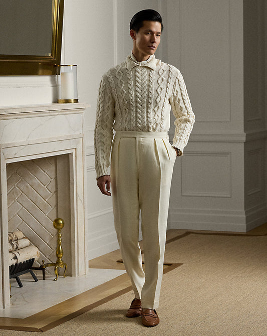 Gregory Hand-Tailored Suit Trouser Classic Cream
