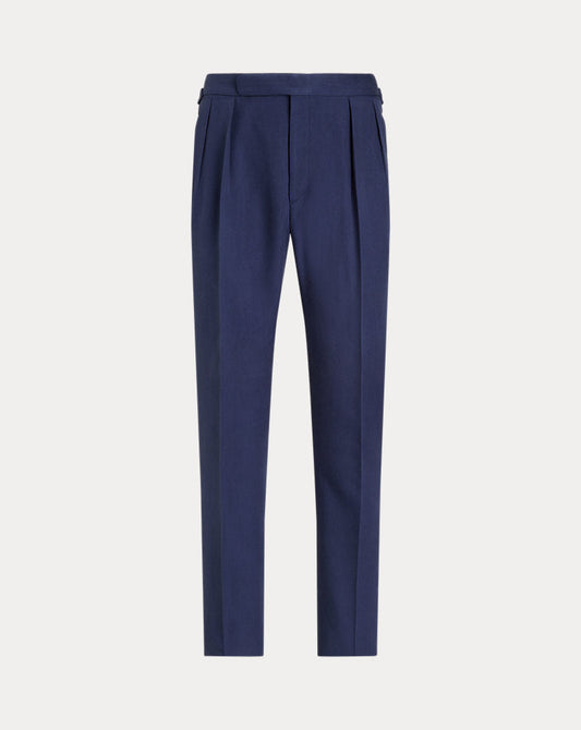 Gregory Hand-Tailored Silk Suit Trouser Navy