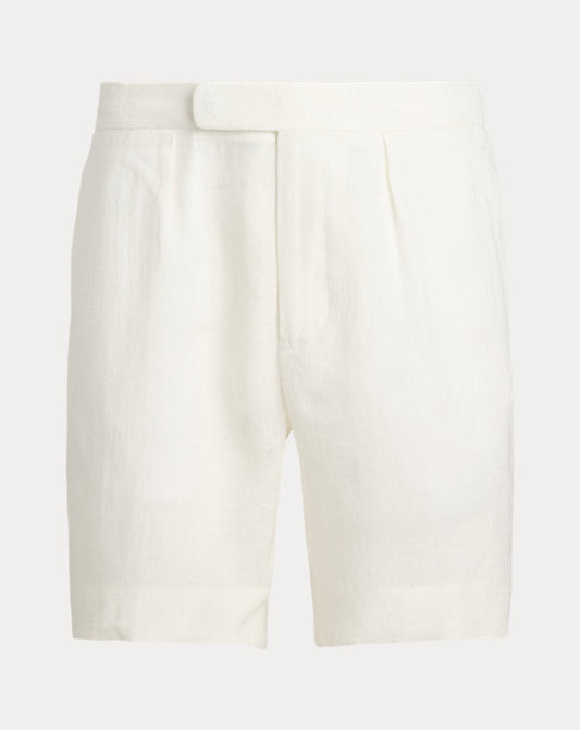 Hand-Tailored Linen Dobby Short Deckwash White